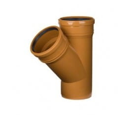 #TRÓJNIK 160/160/45 ZEW. PVC